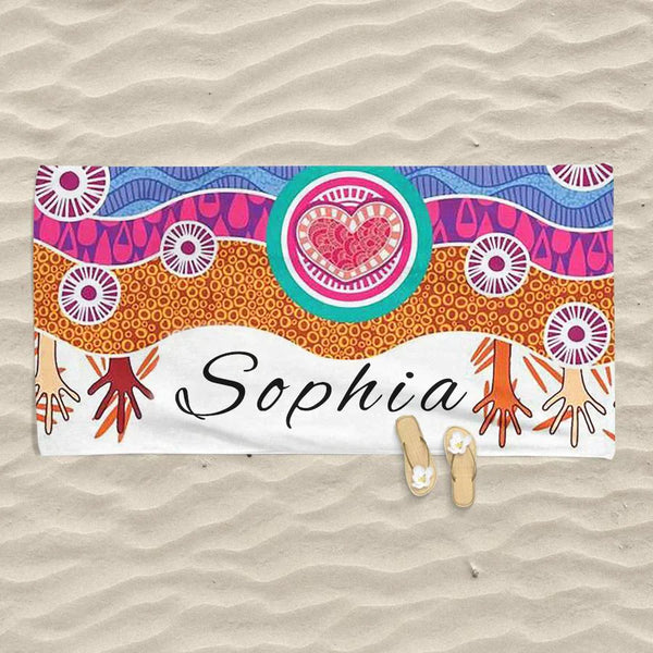 Personalized Beach Towels With Name II03- Bohemian