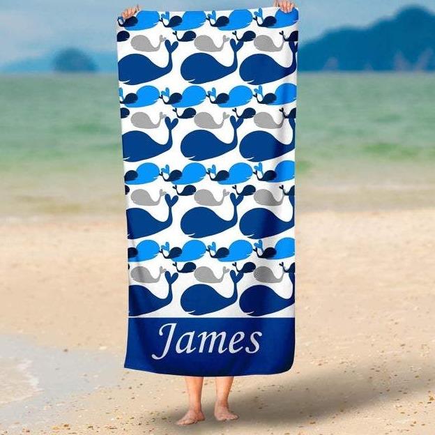 Personalized Whale Beach Towels