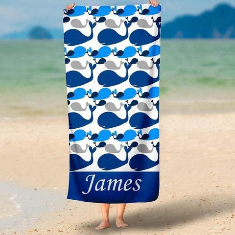 Personalized Whale Beach Towels